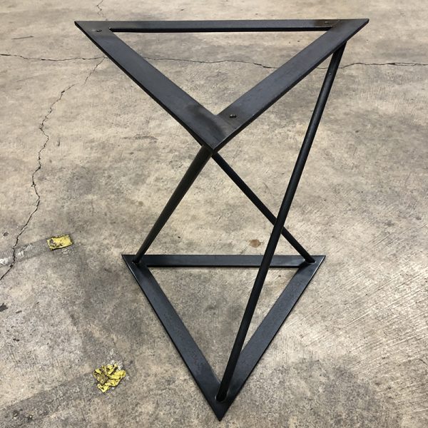 Triangular Twist Side Table Base
